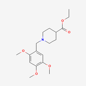 molecular formula C18H27NO5 B5854115 ethyl 1-(2,4,5-trimethoxybenzyl)-4-piperidinecarboxylate 