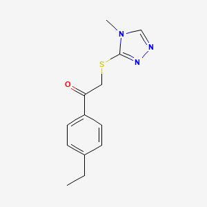 molecular formula C13H15N3OS B5854148 1-(4-ethylphenyl)-2-[(4-methyl-4H-1,2,4-triazol-3-yl)thio]ethanone 