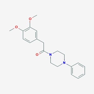 molecular formula C20H24N2O3 B5854160 1-[(3,4-dimethoxyphenyl)acetyl]-4-phenylpiperazine 