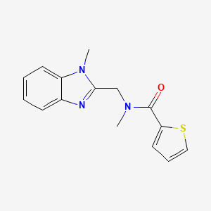 molecular formula C15H15N3OS B5854168 N-methyl-N-[(1-methyl-1H-benzimidazol-2-yl)methyl]-2-thiophenecarboxamide 