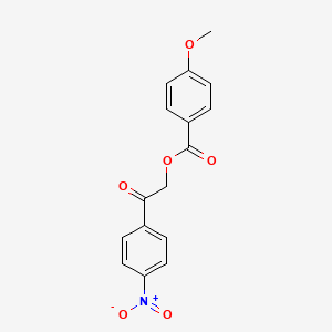molecular formula C16H13NO6 B5854222 2-(4-nitrophenyl)-2-oxoethyl 4-methoxybenzoate 