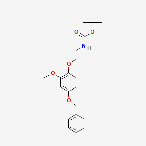 molecular formula C21H27NO5 B585423 N-tert-Butyloxycarbonyl-2-(4-benzyloxy-2-methoxyphenoxy)-ethylamine CAS No. 1346600-60-9