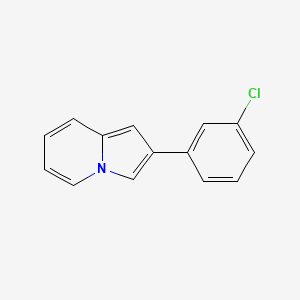molecular formula C14H10ClN B5854237 2-(3-氯苯基)吲哚嗪 