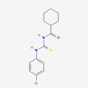 molecular formula C14H17BrN2OS B5854247 N-{[(4-bromophenyl)amino]carbonothioyl}cyclohexanecarboxamide 