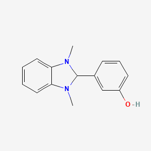 molecular formula C15H16N2O B5854255 3-(1,3-dimethyl-2,3-dihydro-1H-benzimidazol-2-yl)phenol 