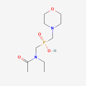 molecular formula C10H21N2O4P B5854262 {[acetyl(ethyl)amino]methyl}(4-morpholinylmethyl)phosphinic acid 