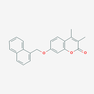 molecular formula C22H18O3 B5854295 3,4-dimethyl-7-(1-naphthylmethoxy)-2H-chromen-2-one 