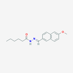 molecular formula C18H22N2O2 B5854314 N'-[(6-methoxy-2-naphthyl)methylene]hexanohydrazide 