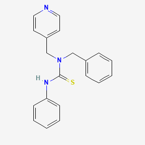 molecular formula C20H19N3S B5854322 N-benzyl-N'-phenyl-N-(4-pyridinylmethyl)thiourea 
