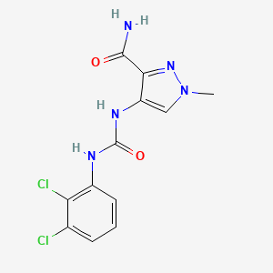 molecular formula C12H11Cl2N5O2 B5854323 4-({[(2,3-dichlorophenyl)amino]carbonyl}amino)-1-methyl-1H-pyrazole-3-carboxamide 