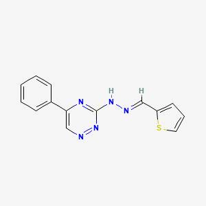 molecular formula C14H11N5S B5854330 2-thiophenecarbaldehyde (5-phenyl-1,2,4-triazin-3-yl)hydrazone 