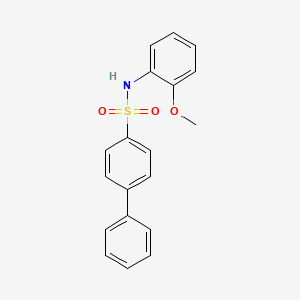 molecular formula C19H17NO3S B5854353 N-(2-methoxyphenyl)-4-biphenylsulfonamide 