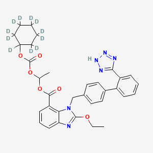molecular formula C33H34N6O6 B585436 坎地沙坦酯-d11 CAS No. 1261393-19-4