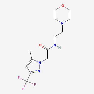 molecular formula C13H19F3N4O2 B5854360 2-[5-methyl-3-(trifluoromethyl)-1H-pyrazol-1-yl]-N-[2-(4-morpholinyl)ethyl]acetamide 