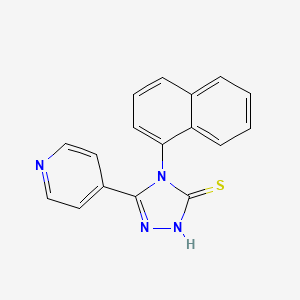 molecular formula C17H12N4S B5854373 4-(1-naphthyl)-5-(4-pyridinyl)-4H-1,2,4-triazole-3-thiol 