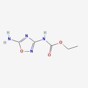 molecular formula C5H8N4O3 B585440 Ethyl (5-amino-1,2,4-oxadiazol-3-yl)carbamate CAS No. 154020-12-9