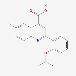 molecular formula C20H19NO3 B5854407 2-(2-isopropoxyphenyl)-6-methyl-4-quinolinecarboxylic acid 