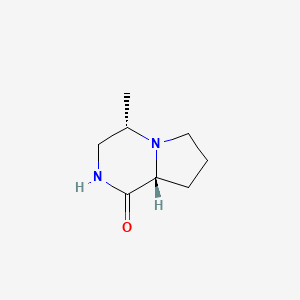 molecular formula C8H14N2O B585441 (4S,8aR)-4-Methylhexahydropyrrolo[1,2-a]pyrazin-1(2H)-one CAS No. 143394-82-5