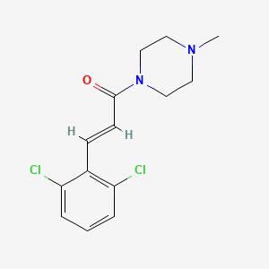 molecular formula C14H16Cl2N2O B5854421 1-[3-(2,6-dichlorophenyl)acryloyl]-4-methylpiperazine 