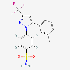 molecular formula C17H14F3N3O2S B585443 4-去甲基-3-甲基塞来昔布-d4 CAS No. 1346604-72-5