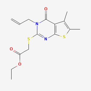 ethyl [(3-allyl-5,6-dimethyl-4-oxo-3,4-dihydrothieno[2,3-d]pyrimidin-2-yl)thio]acetate