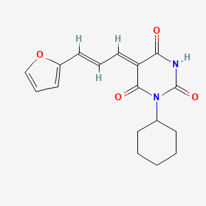 1-cyclohexyl-5-[3-(2-furyl)-2-propen-1-ylidene]-2,4,6(1H,3H,5H)-pyrimidinetrione