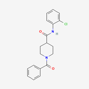 molecular formula C19H19ClN2O2 B5854442 1-benzoyl-N-(2-chlorophenyl)-4-piperidinecarboxamide 