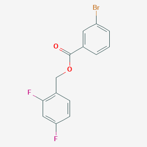 molecular formula C14H9BrF2O2 B5854456 2,4-difluorobenzyl 3-bromobenzoate 