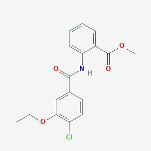 molecular formula C17H16ClNO4 B5854468 methyl 2-[(4-chloro-3-ethoxybenzoyl)amino]benzoate 