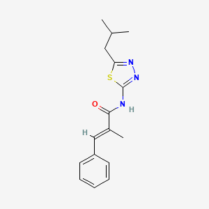 molecular formula C16H19N3OS B5854475 N-(5-isobutyl-1,3,4-thiadiazol-2-yl)-2-methyl-3-phenylacrylamide 