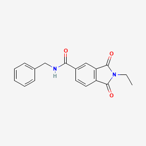 molecular formula C18H16N2O3 B5854485 N-benzyl-2-ethyl-1,3-dioxo-5-isoindolinecarboxamide 