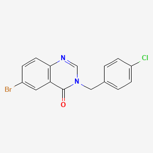 molecular formula C15H10BrClN2O B5854497 6-bromo-3-(4-chlorobenzyl)-4(3H)-quinazolinone 