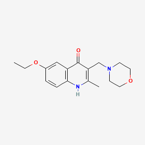 molecular formula C17H22N2O3 B5854525 6-ethoxy-2-methyl-3-(4-morpholinylmethyl)-4-quinolinol 