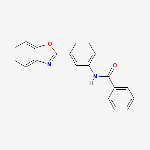 molecular formula C20H14N2O2 B5854528 N-[3-(1,3-benzoxazol-2-yl)phenyl]benzamide 