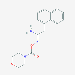 molecular formula C17H19N3O3 B5854551 N'-[(4-morpholinylcarbonyl)oxy]-2-(1-naphthyl)ethanimidamide 