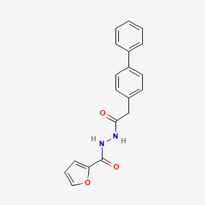 molecular formula C19H16N2O3 B5854560 N'-[2-(4-biphenylyl)acetyl]-2-furohydrazide 