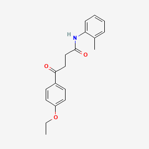 molecular formula C19H21NO3 B5854574 4-(4-ethoxyphenyl)-N-(2-methylphenyl)-4-oxobutanamide 