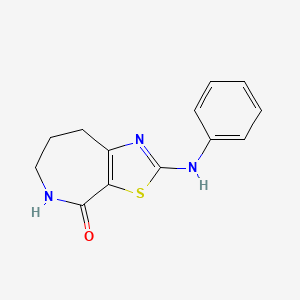molecular formula C13H13N3OS B5854576 2-anilino-5,6,7,8-tetrahydro-4H-[1,3]thiazolo[5,4-c]azepin-4-one 