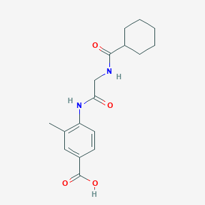 molecular formula C17H22N2O4 B5854582 4-{[N-(cyclohexylcarbonyl)glycyl]amino}-3-methylbenzoic acid 