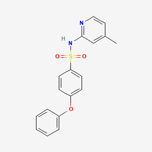 molecular formula C18H16N2O3S B5854610 N-(4-methyl-2-pyridinyl)-4-phenoxybenzenesulfonamide 