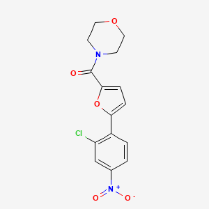 molecular formula C15H13ClN2O5 B5854614 4-[5-(2-chloro-4-nitrophenyl)-2-furoyl]morpholine 