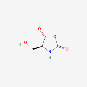 molecular formula C4H5NO4 B585464 (4S)-4-(羟甲基)-1,3-噁唑烷-2,5-二酮 CAS No. 33043-54-8