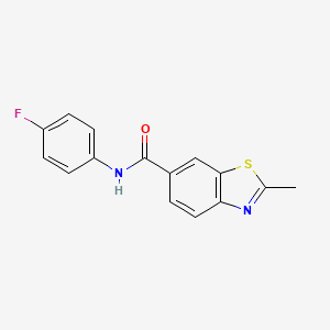 molecular formula C15H11FN2OS B5854652 N-(4-fluorophenyl)-2-methyl-1,3-benzothiazole-6-carboxamide 