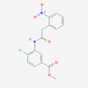 molecular formula C16H13ClN2O5 B5854653 methyl 4-chloro-3-{[(2-nitrophenyl)acetyl]amino}benzoate 