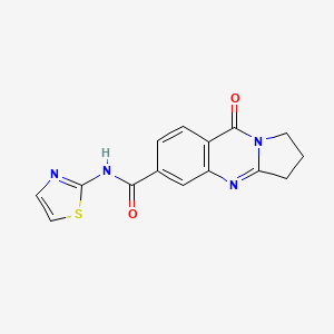 molecular formula C15H12N4O2S B5854656 9-oxo-N-1,3-thiazol-2-yl-1,2,3,9-tetrahydropyrrolo[2,1-b]quinazoline-6-carboxamide 
