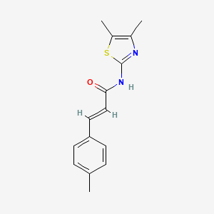 molecular formula C15H16N2OS B5854686 N-(4,5-dimethyl-1,3-thiazol-2-yl)-3-(4-methylphenyl)acrylamide 