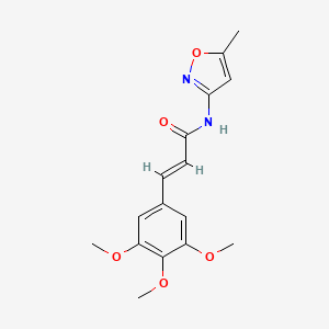 molecular formula C16H18N2O5 B5854690 N-(5-methyl-3-isoxazolyl)-3-(3,4,5-trimethoxyphenyl)acrylamide 