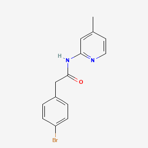 molecular formula C14H13BrN2O B5854725 2-(4-bromophenyl)-N-(4-methyl-2-pyridinyl)acetamide 