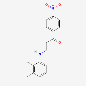 molecular formula C17H18N2O3 B5854735 3-[(2,3-dimethylphenyl)amino]-1-(4-nitrophenyl)-1-propanone 