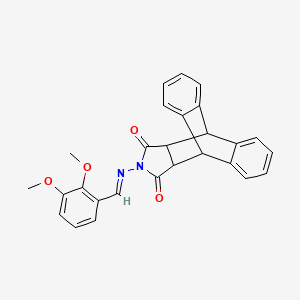17-[(2,3-dimethoxybenzylidene)amino]-17-azapentacyclo[6.6.5.0~2,7~.0~9,14~.0~15,19~]nonadeca-2,4,6,9,11,13-hexaene-16,18-dione